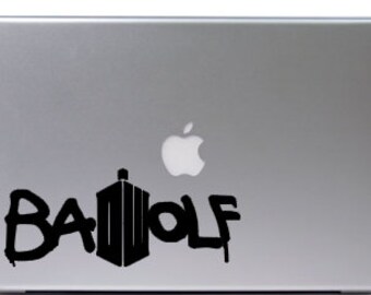 Bad Wolf Doctor Who inspired macbook decal
