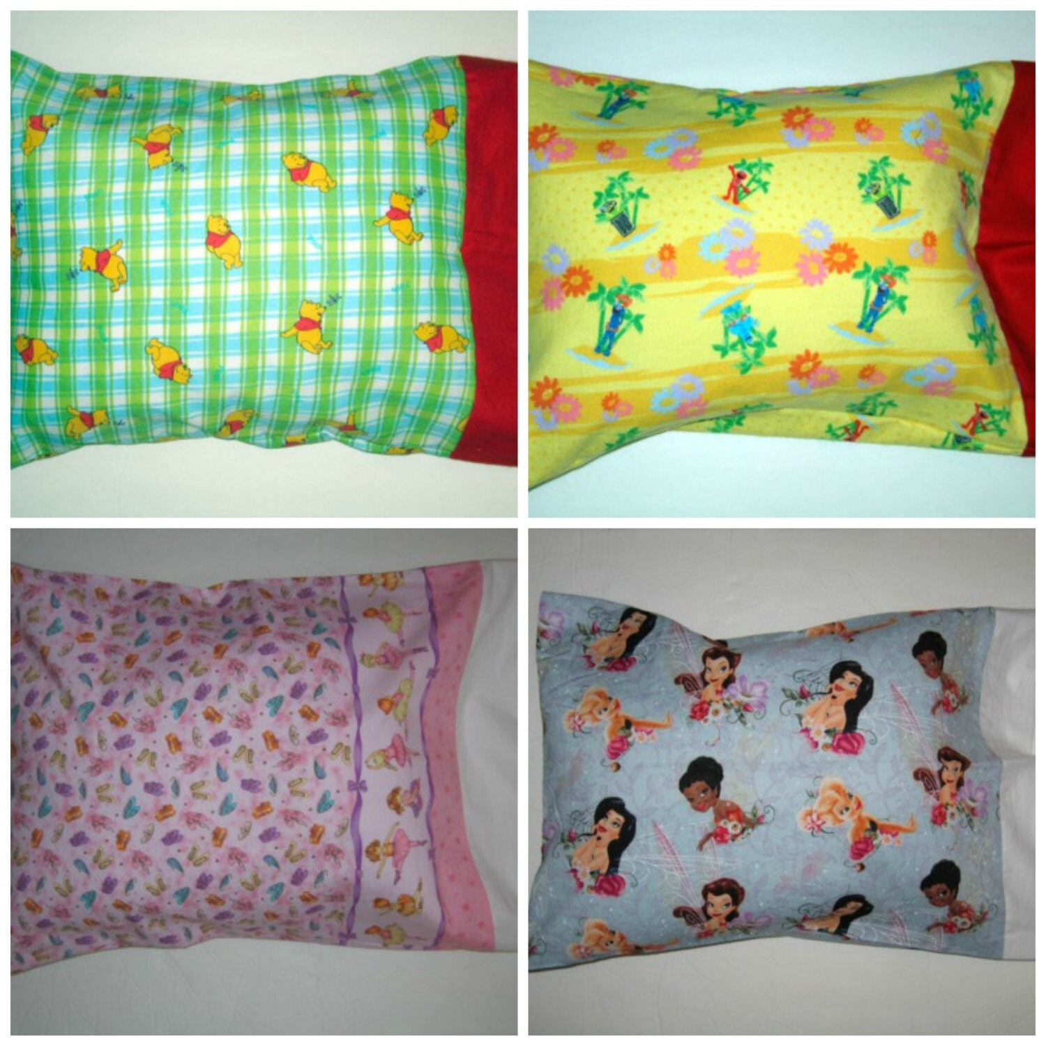 Baby or Toddler Travel Pillow Cases Winnie by NWCreativeStitches