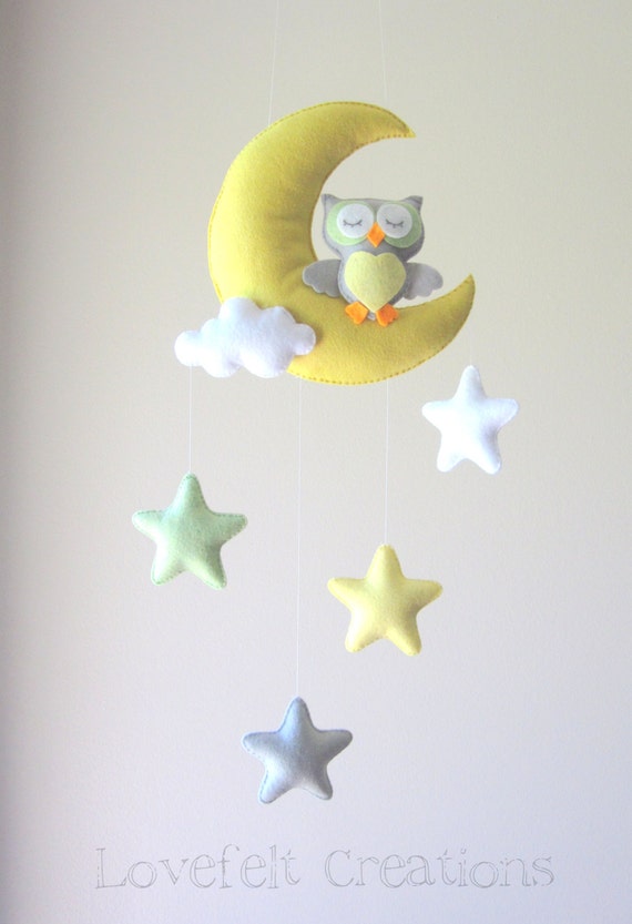 Baby mobile Owl mobile Crib Mobile Owl by GiseleBlakerDesigns