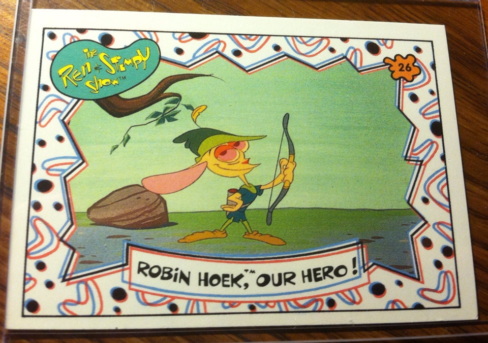 REN & STIMPY 1993 NICKTOONS Topps Vintage Trading Card by