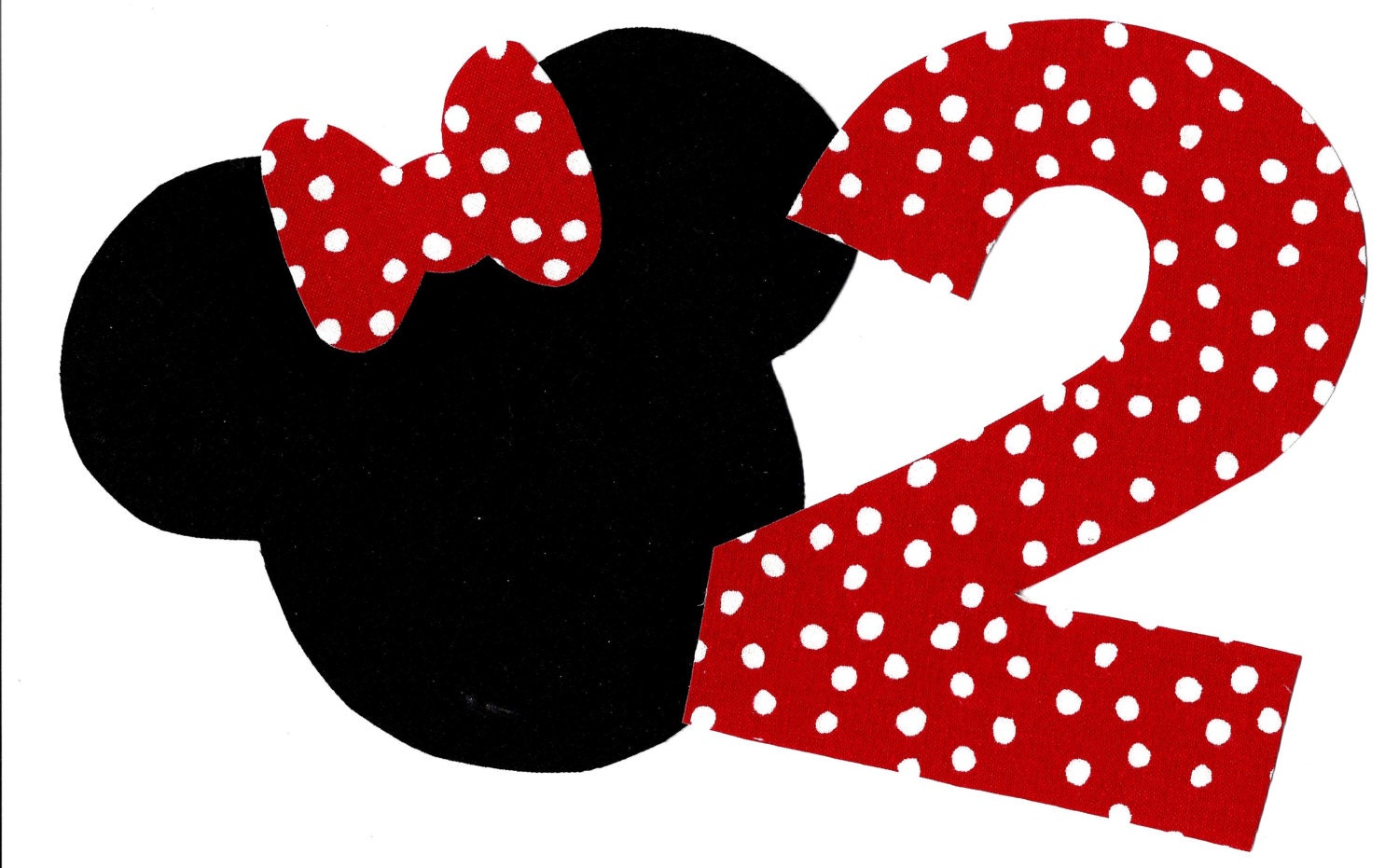 minnie mouse applique with bow and number iron on diy