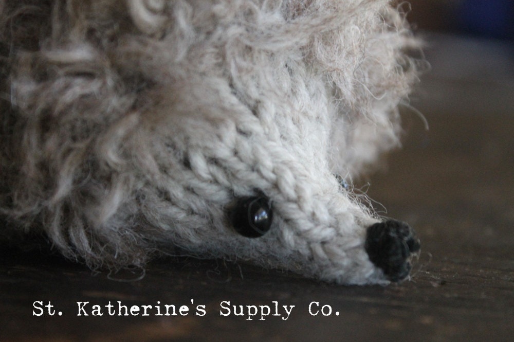 PDF Knitting Pattern Fluffy Little Hedgehog Stocking