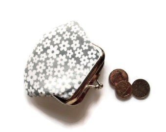 Small Framed Fabric Coin Purse - Coin Purse - Change Purse - Change Wallet - Money Pouch