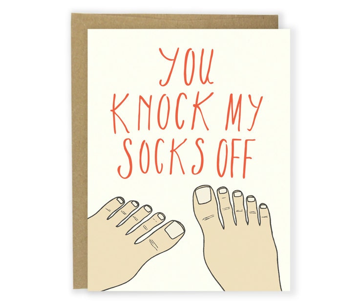 Funny Love Card You Knock My Socks Off Funny Anniversary