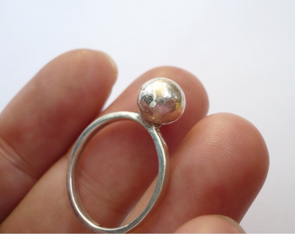 sterling silver ball ring 08