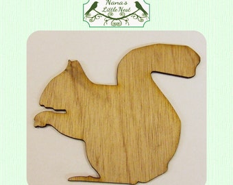 Squirrel (Large ) Wood Cut Out - Laser Cut