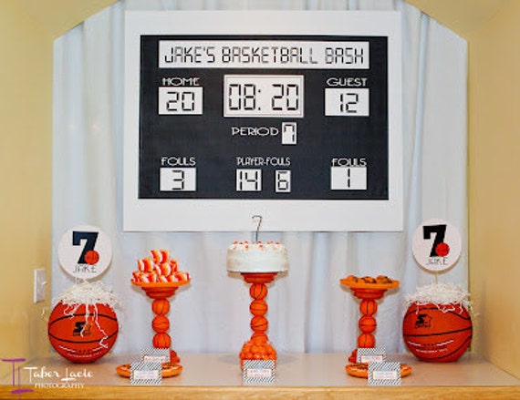 Printable Basketball Party Circle...by Party Like Paula Il_570xn