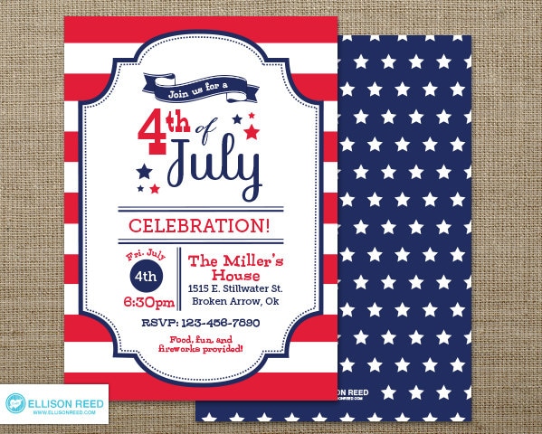 4Th Of July Invitations Printable 8