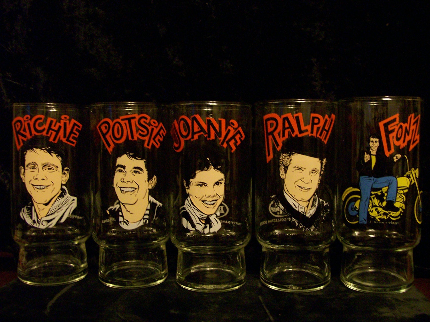 Dr. Pepper Glasses Happy Days Collectors Series Set of 5