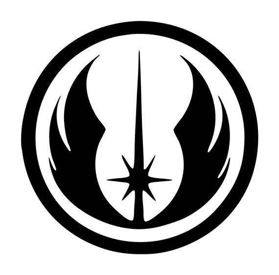 Star Wars inspired Jedi Emblem Vinyl Car by StickySideDownVinyl