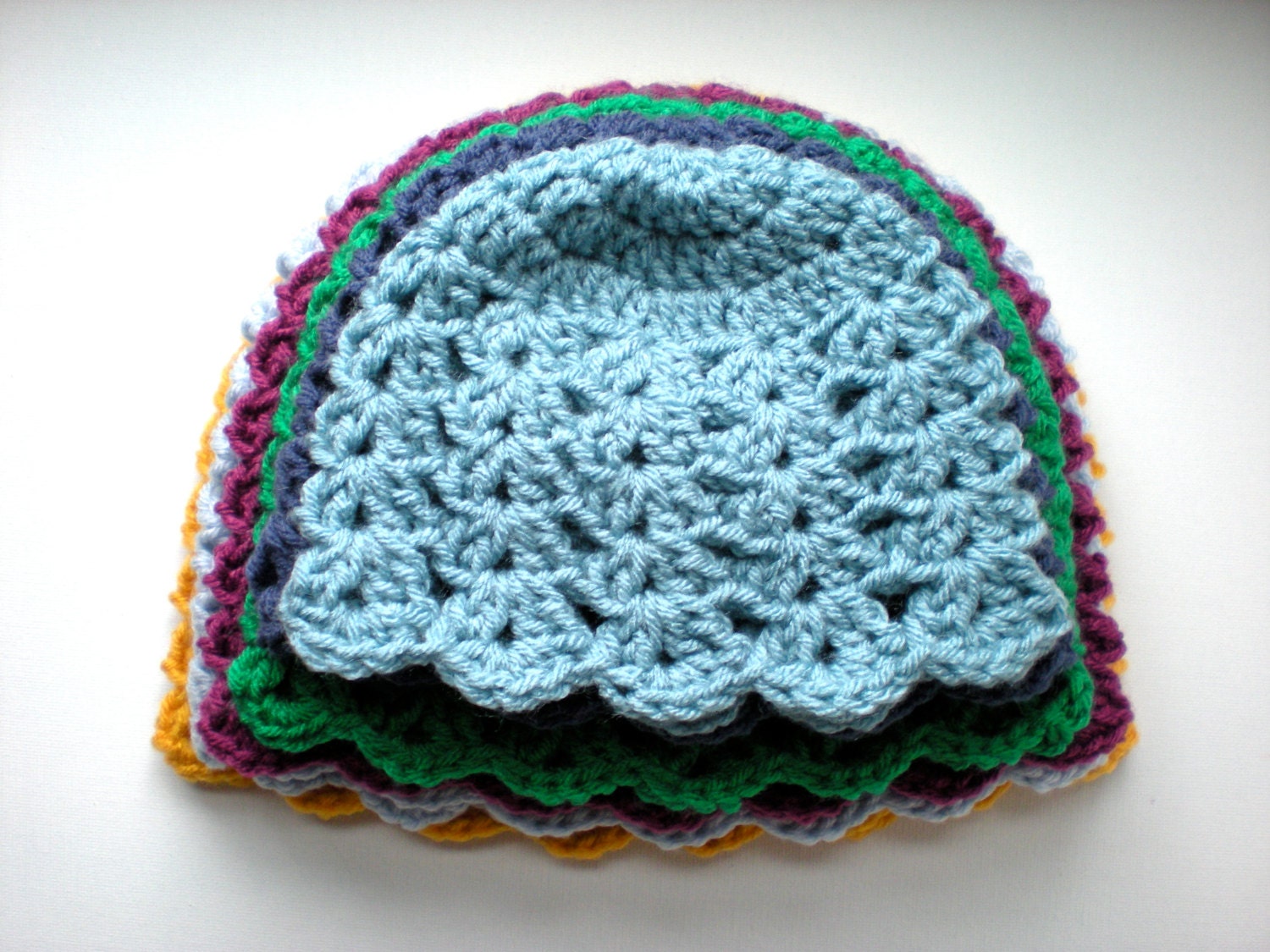 PATTERN Jellyfish Hat 6 sizes newborn to adult easy crochet