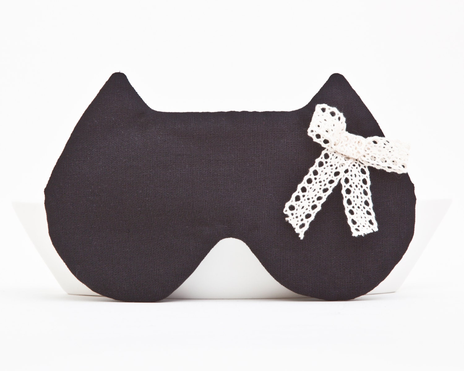 Flax Sleep Mask Cat Lover Gift Cat Mask Black Cat Travel