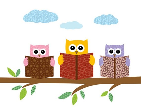 clipart owl reading book - photo #34