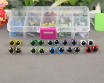 Kit of 10mm Color Safety Eyes for crochet doll-totally 50 pairs