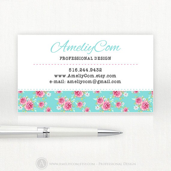 Items Similar To Printable Business Cards Chalkboard & Shabby Chic INSTANT DOWNLOAD Etsy