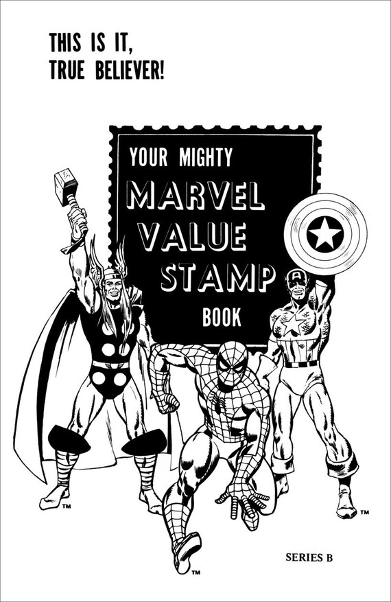 MARVEL Mighty Marvel Value Stamp Book Series B