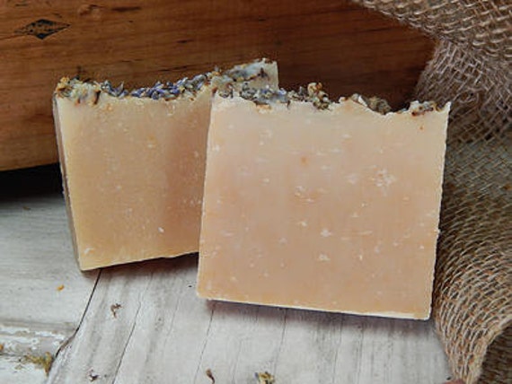 Two Bars of  Soothing Lavender Sage Honey Soap with the relaxing essence of lavender to revitalize your body & mind