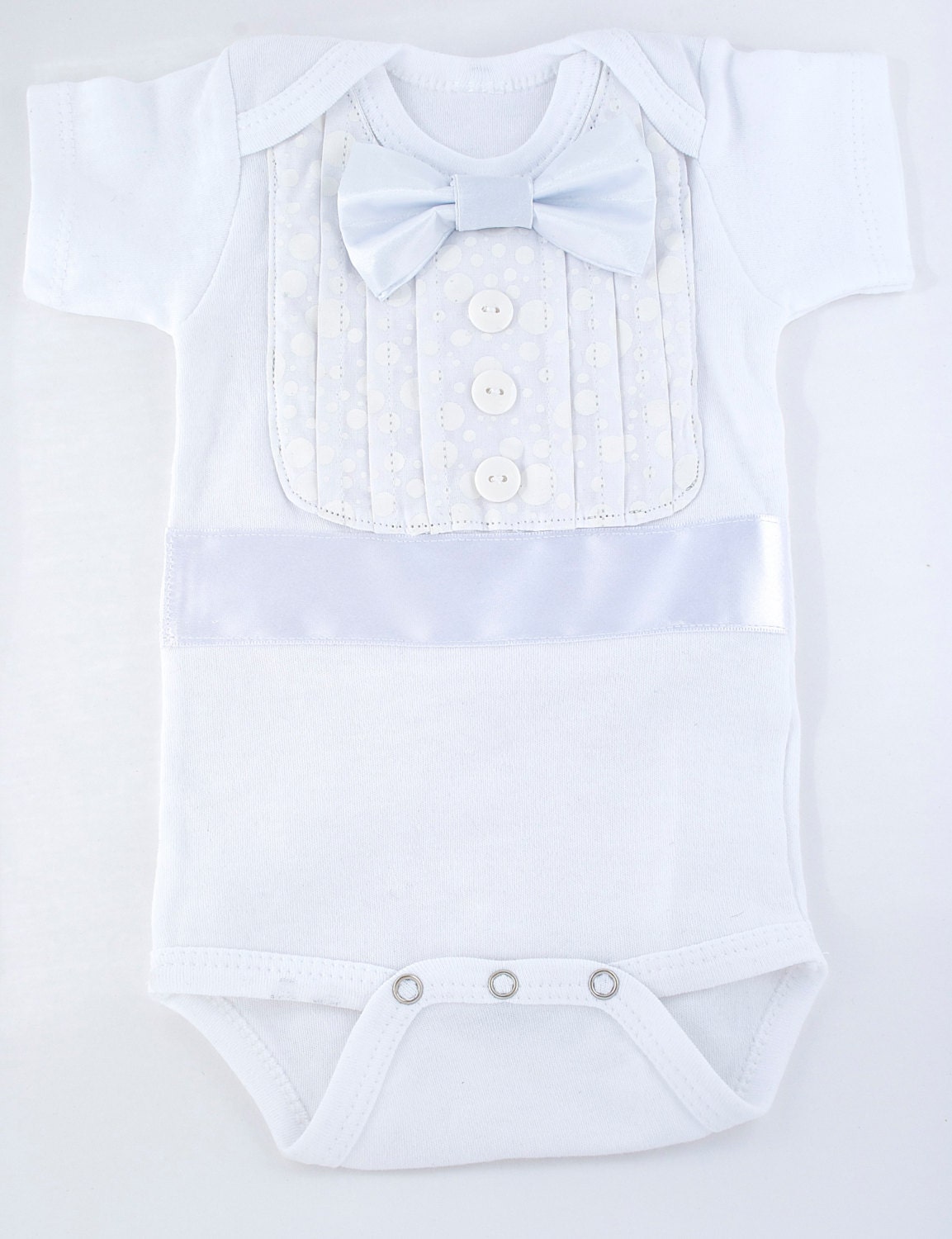 White Baby Boy Blessing/Christening Tuxedo by BebeCoutureLLC