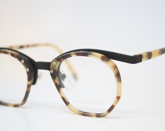 Vintage Glasses Frames Black Tortoise vintage Eyeglass Frames 1980s Retro Eyeglasses