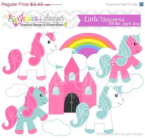 50% OFF - CLEARANCE, unicorn clip art, horse clipart, for commercial use, invitations, scrapbooking, design Il_570xn