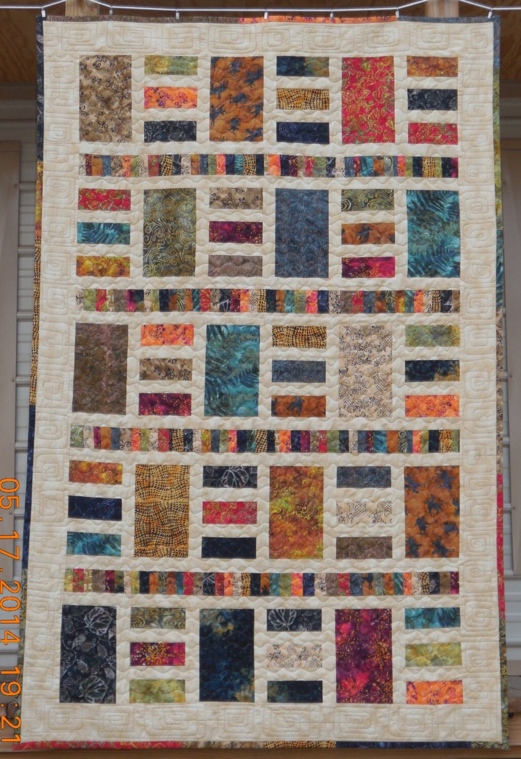 Modern custom design quilts.