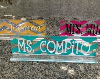 Personalized teacher gift, office decor, desk accessories for woman, desk name sign, birthday gifts, wedding gifts, desk nameplate