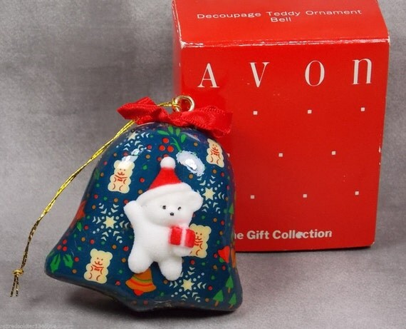 avon teddy bear ornaments