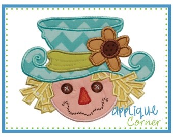 INSTANT DOWNLOAD Scarecrow Girl Fall Halloween applique design in digital format for embroidery machine by Applique Corner