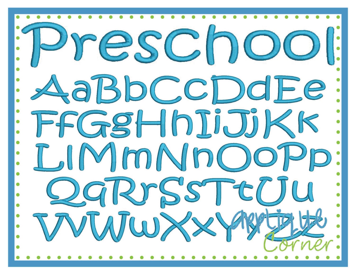 INSTANT DOWLOAD Preschool Monogram Font Embrilliance BX Format