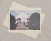 Taos, New Mexico historic church photo card; Framable Southwestern blank photo wall art; St. Francisco de Asis church photo card