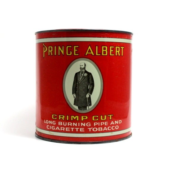 Prince Albert Pipe and Cigarette Tobacco Tin with Key Round