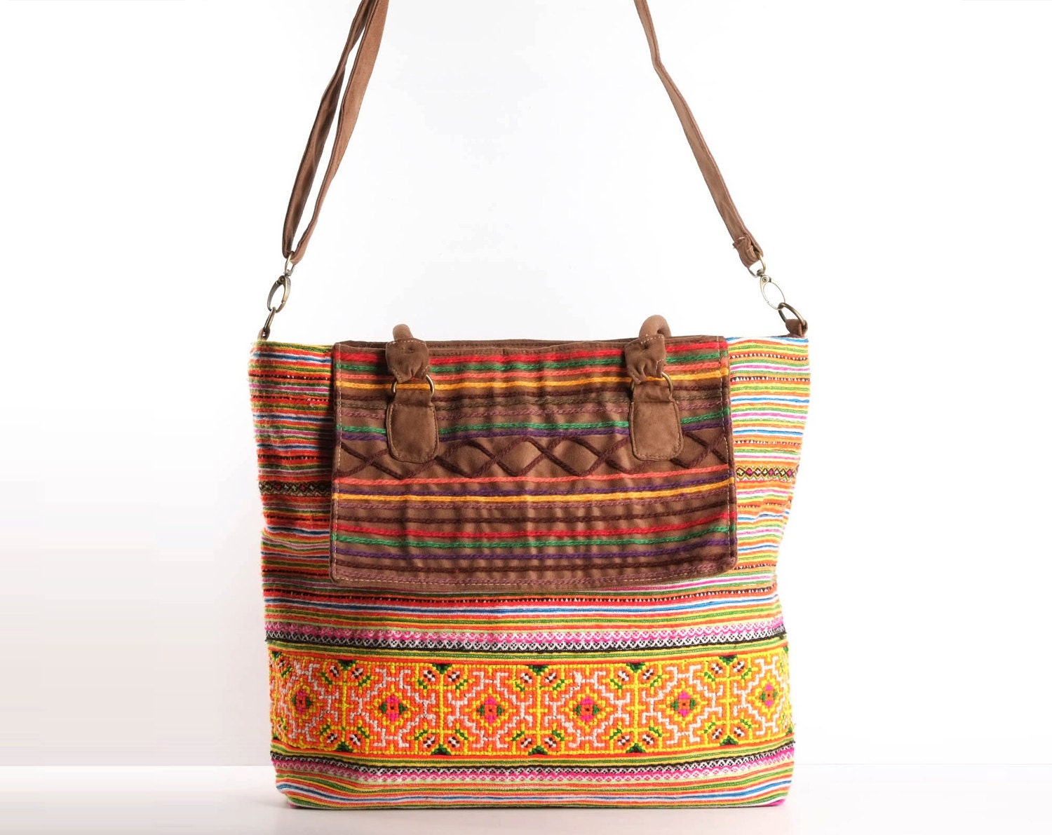 Traditional Embroidered Messenger bag Laptop bag by TaTonYon