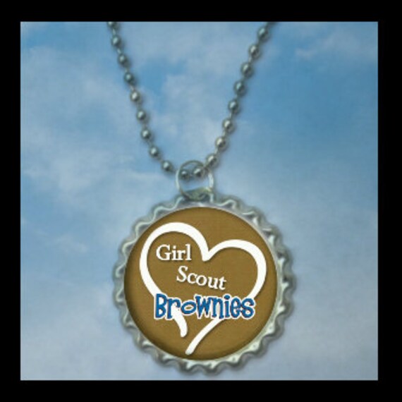 Items similar to 1 Girl Scout Brownie Necklaces, brownie crossover gift