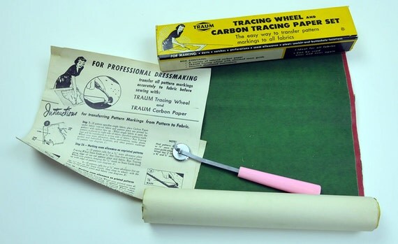 Traum Tracing Wheel and Carbon Tracing Paper Set 1950s