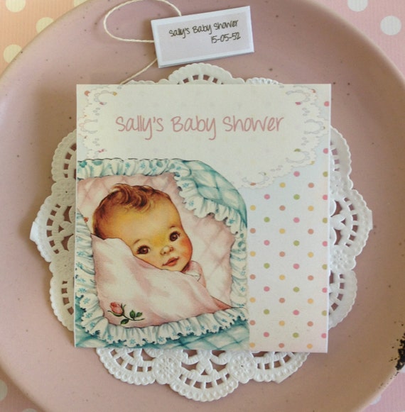 Baby Shower Tea Bag Favor Handmade Bundle of Joy