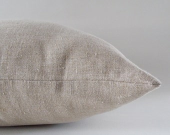 Natural Beige Linen Pillow, Cushion Linen Cover, Decorative Throw Pillow, Natural Linen Pillow, 16,18,20,22,24,26,28,30 inches