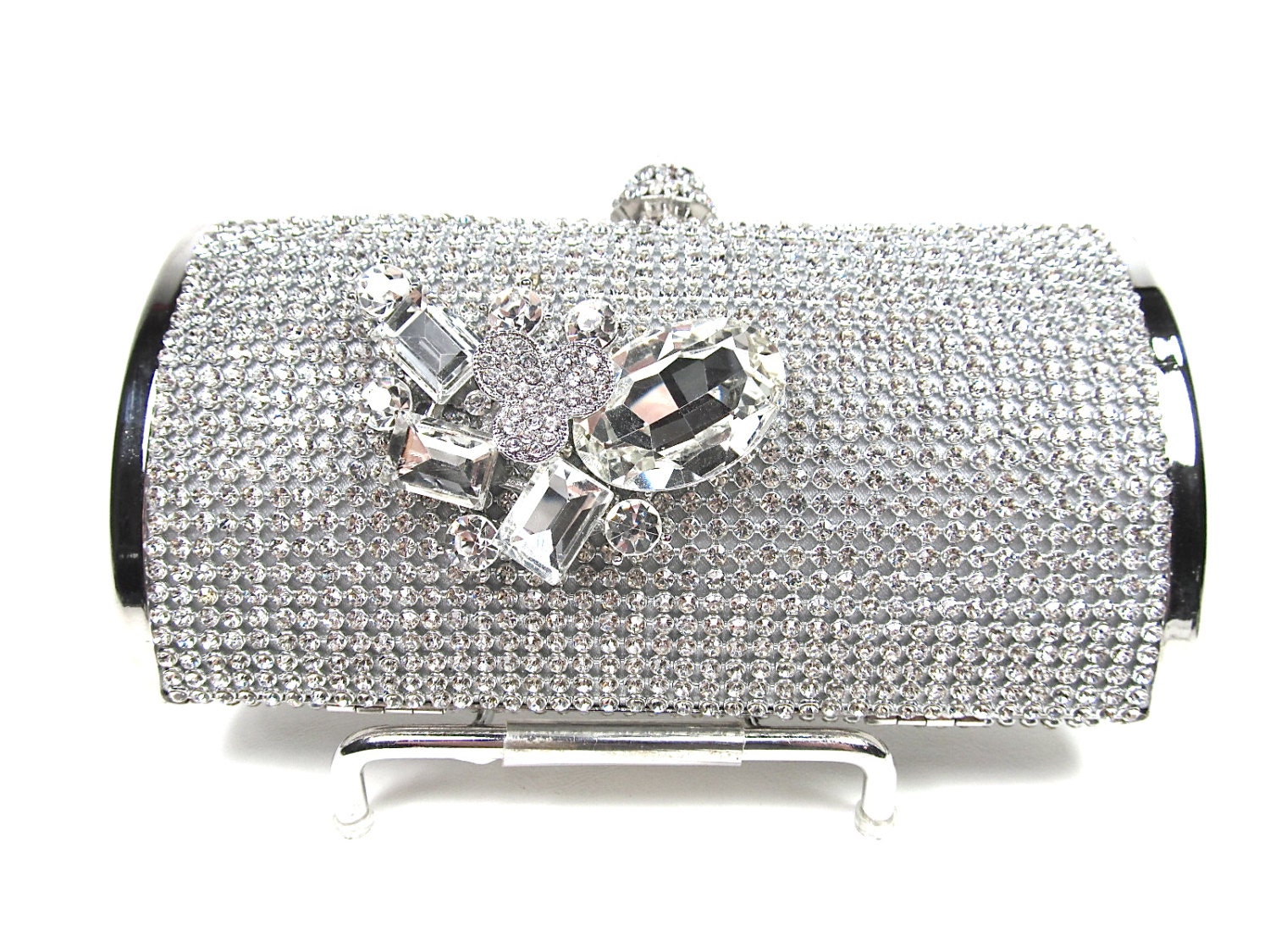 Rhinestone Crystal Bridal Clutch Wedding Purse Holiday