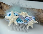 Starry Seashore starfish hair accessory, mermaid hair comb, beach wedding, mermaid accessories starfish hair clip seaside wedding, turquoise Starry Seashore starfish hair accessory, mermaid hair comb, beach wedding, mermaid accessories starfish hair clip seaside wedding, turquoise