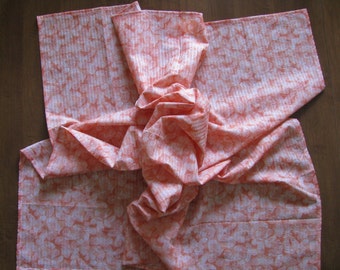 Baby blanket - lightweight Plisse pastel orange print