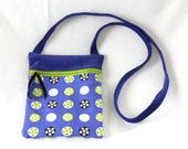 Crossbody Bag, Hip Bag, Crossbody Purse, Crossbody Handbag, Hip Purse, Polka Dot Bag, Blue Purse, Blue Hip Bag, Letterboxing Bag