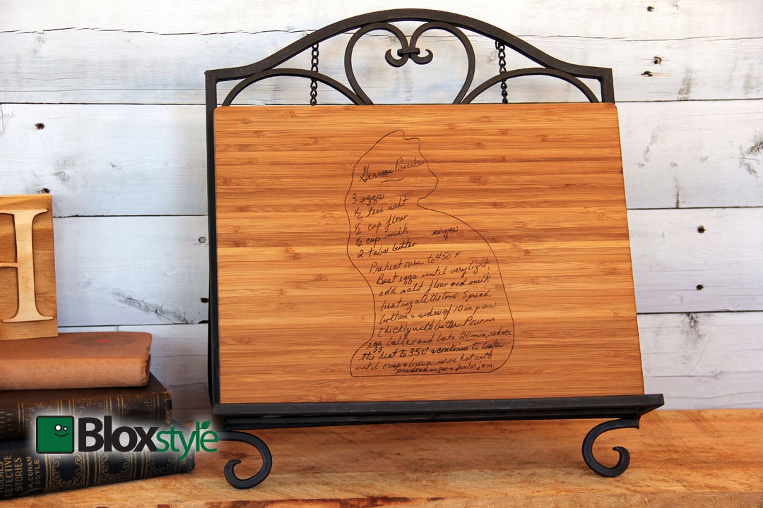 Metal Cutting Board & Cookbook Display Stand/Easel for Cutting