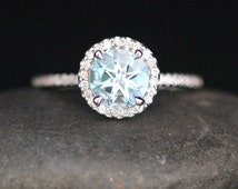 Aquamarine engagement rings popular