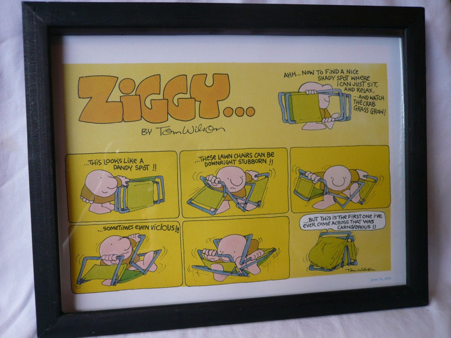 Vintage Ziggy Print Comic Strip Poster 1970s Art Frustration 4055
