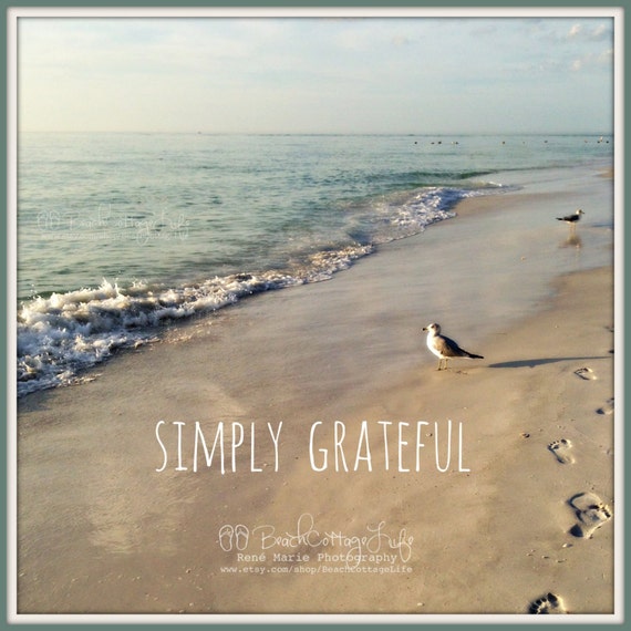 GRATITUDE There is ALWAYS Something to be GRATEFUL for (Cottage or Beach House Wall Art Photography Inspirational Quote Thankful Rene Marie)