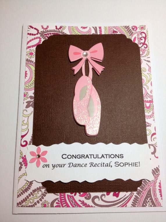 Dance Recital Card Personalized Card Ballet Birthday Card