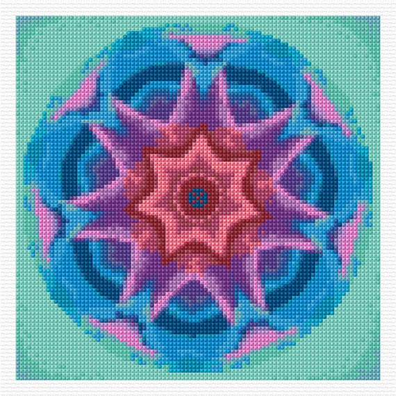 Abstract Multi Mini 1 Cross Stitch PDF pattern, chart