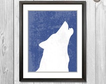 Popular items for wolf silhouette on Etsy
