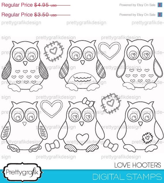 40% OFF SALE Owl digital stamp commercial use, vector graphics, digital stamp, digital images - DS402 Il_570xn