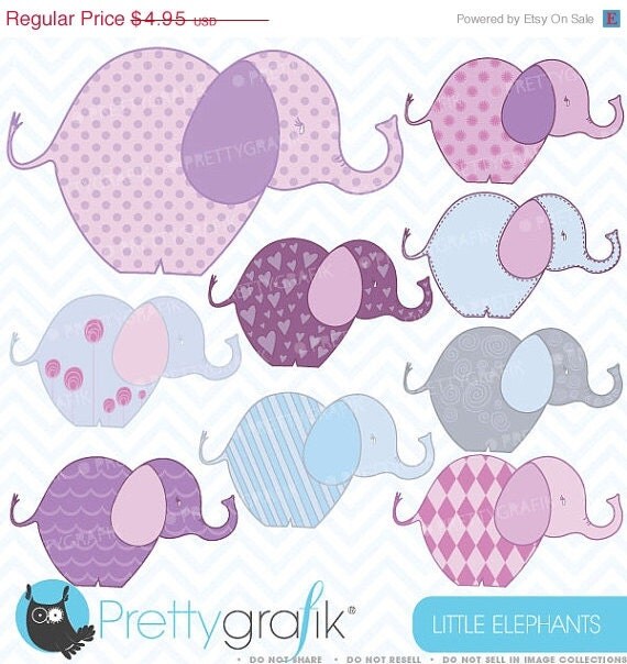 60% OFF SALE elephant clipart commercial use, vector graphics, digital clip art, digital images - CL377 Il_570xn