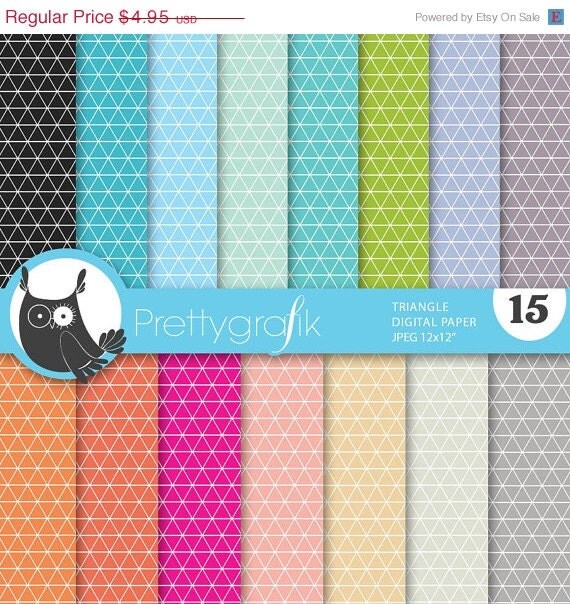 80% OFF SALE triangle geometric digital paper, commercial use, scrapbook papers, background - PS638 Il_570xn